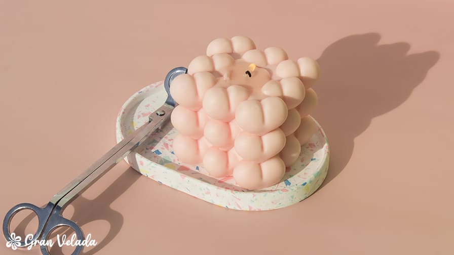 velas bubble corazon con cera de soja 2