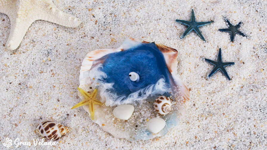 como hacer velas con conchas