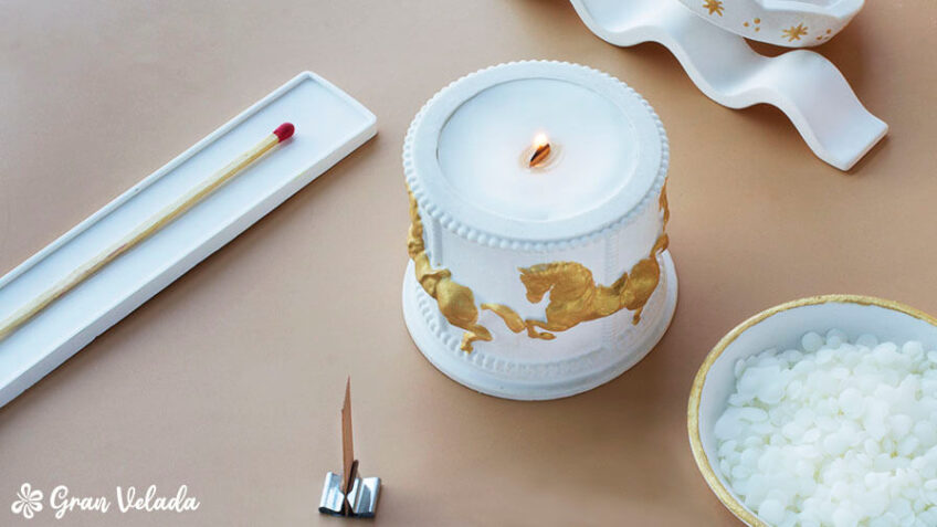 como hacer portavelas de carrusel x